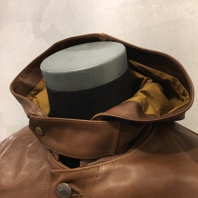 baa costume mfg レザー　ハット　ブラウン　ホースハイド BAA COSTUME MFG. “HORSE LEATHER RAIL ROADER HOODIE COAT” | SIGNAL