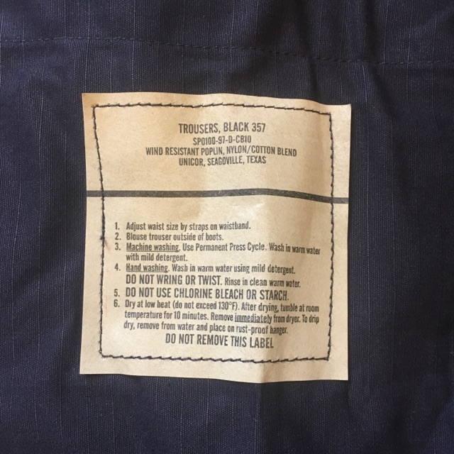 N.O.S. 1997's “BLACK357 BDU PANTS” | SIGNAL GARMENTS