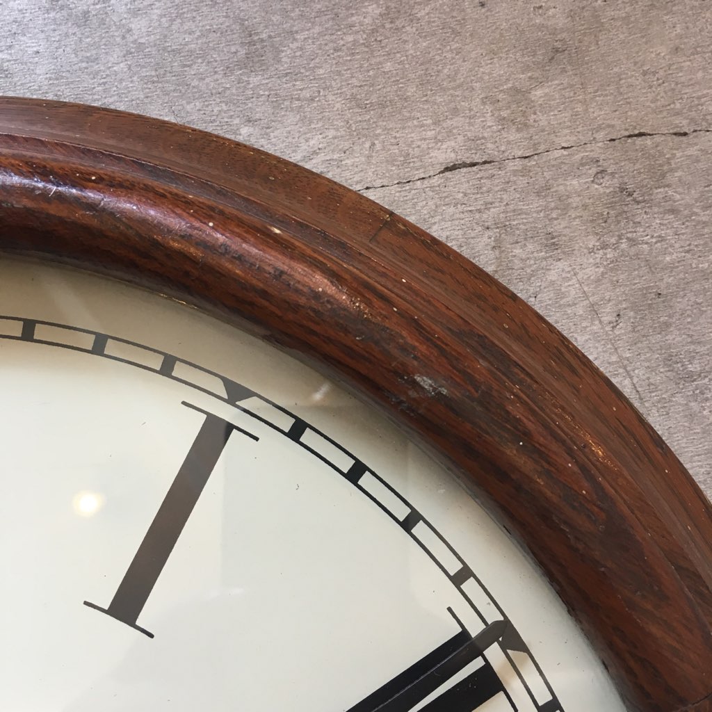 ANTIQUE 1920's THE STANDARD ELECTRIC TIME Co. “ROUND WALL CLOCK