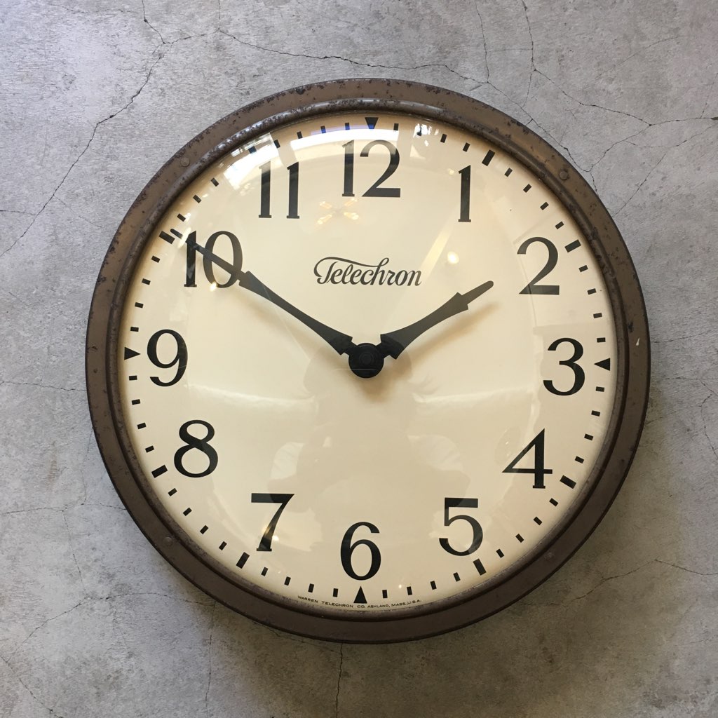 ANTIQUE 1940's ”Telechron metal wall clock” | SIGNAL GARMENTS