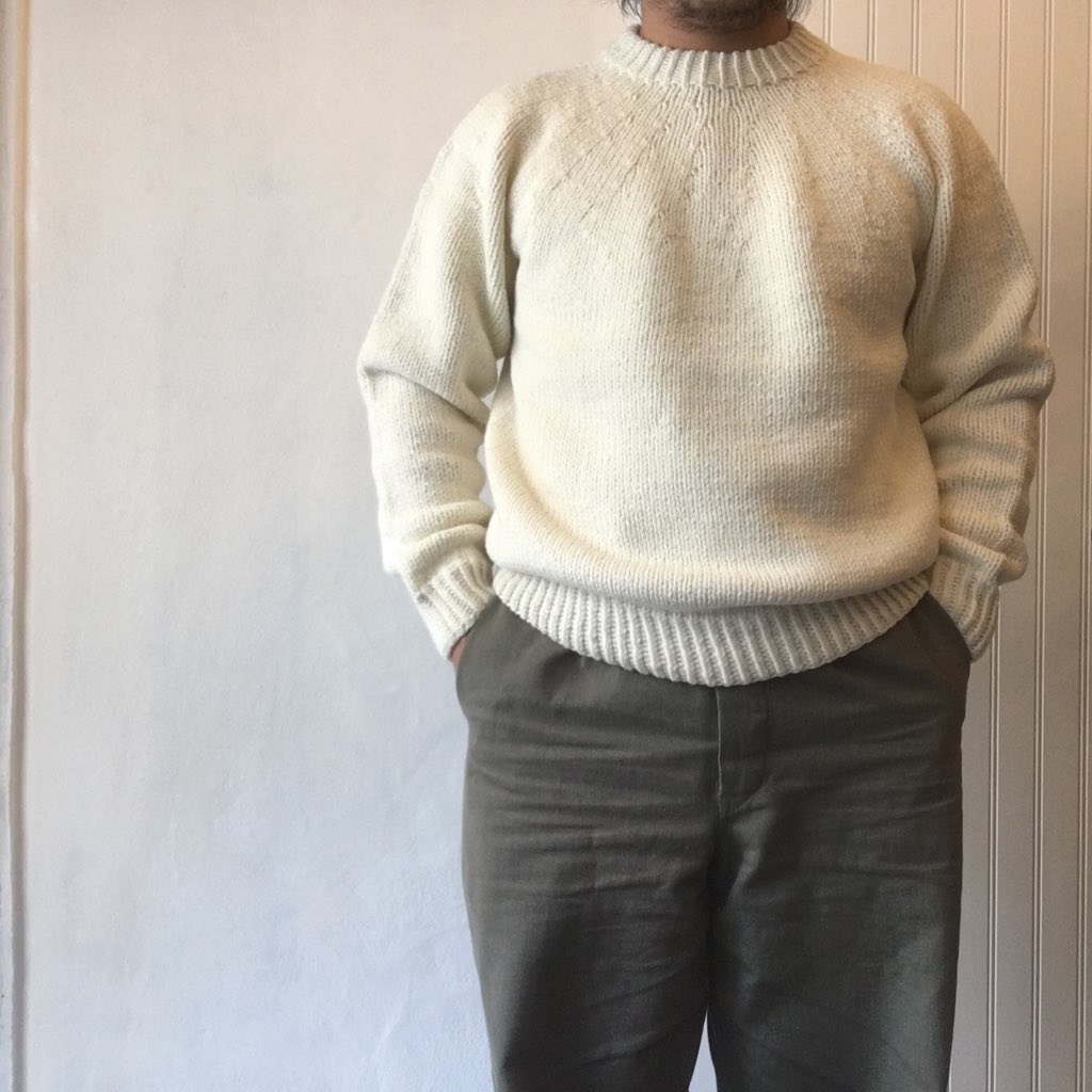 LENO（リノ） hand knitted sweater blue
