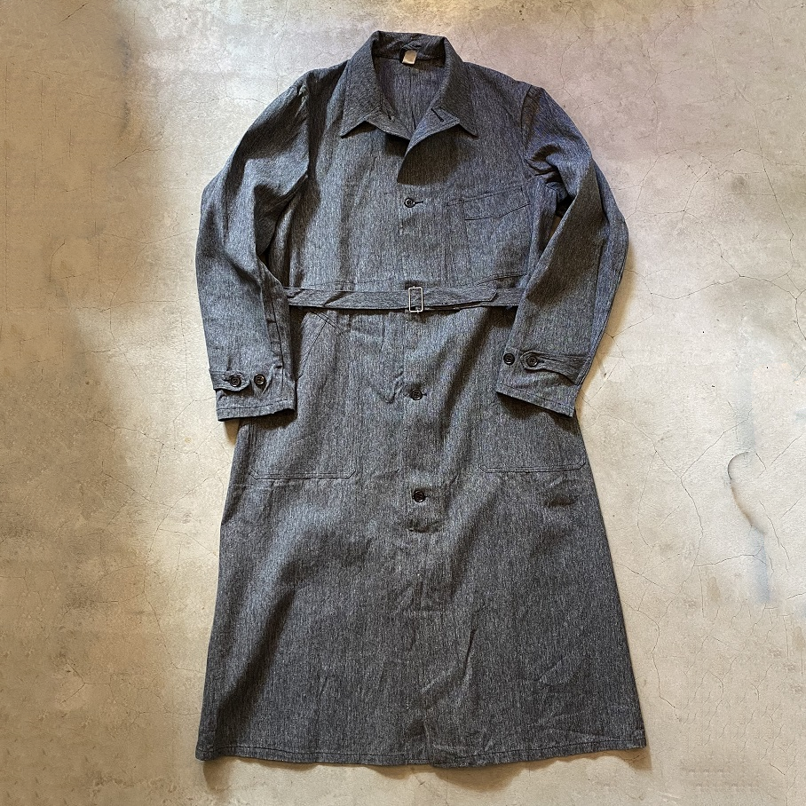 N.O.S. 1940's～1950's FRENCH BLACK CHAMBRAY ”ATELIER COAT 