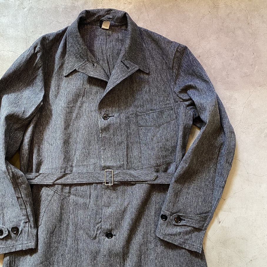 N.O.S. 1940's～1950's FRENCH BLACK CHAMBRAY ”ATELIER COAT 