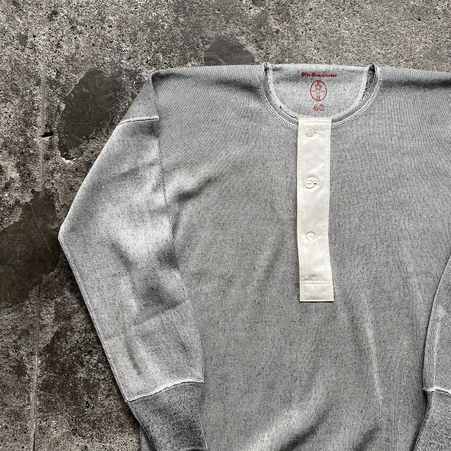 OLDE HOMESTEADER US001 INTERKNIT RIB ”HENLEY NECK LONG SLEEVE