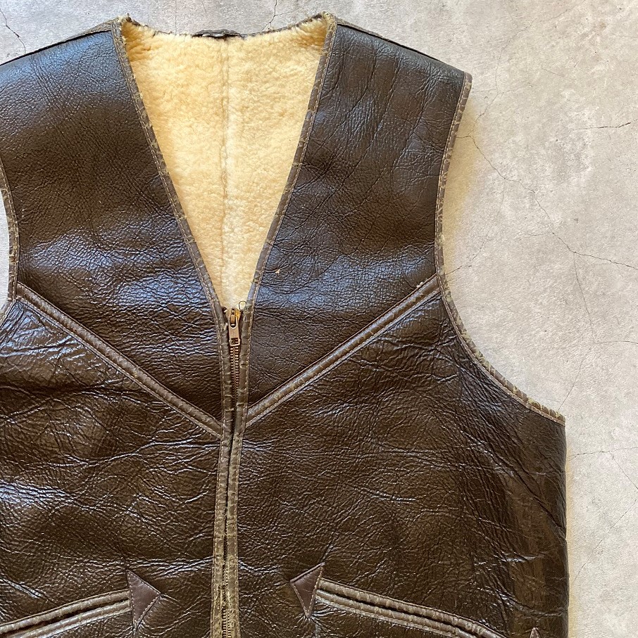 VINTAGE 1960's POWR-HOUSE ”Sheepskin Leather Vest” | SIGNAL GARMENTS