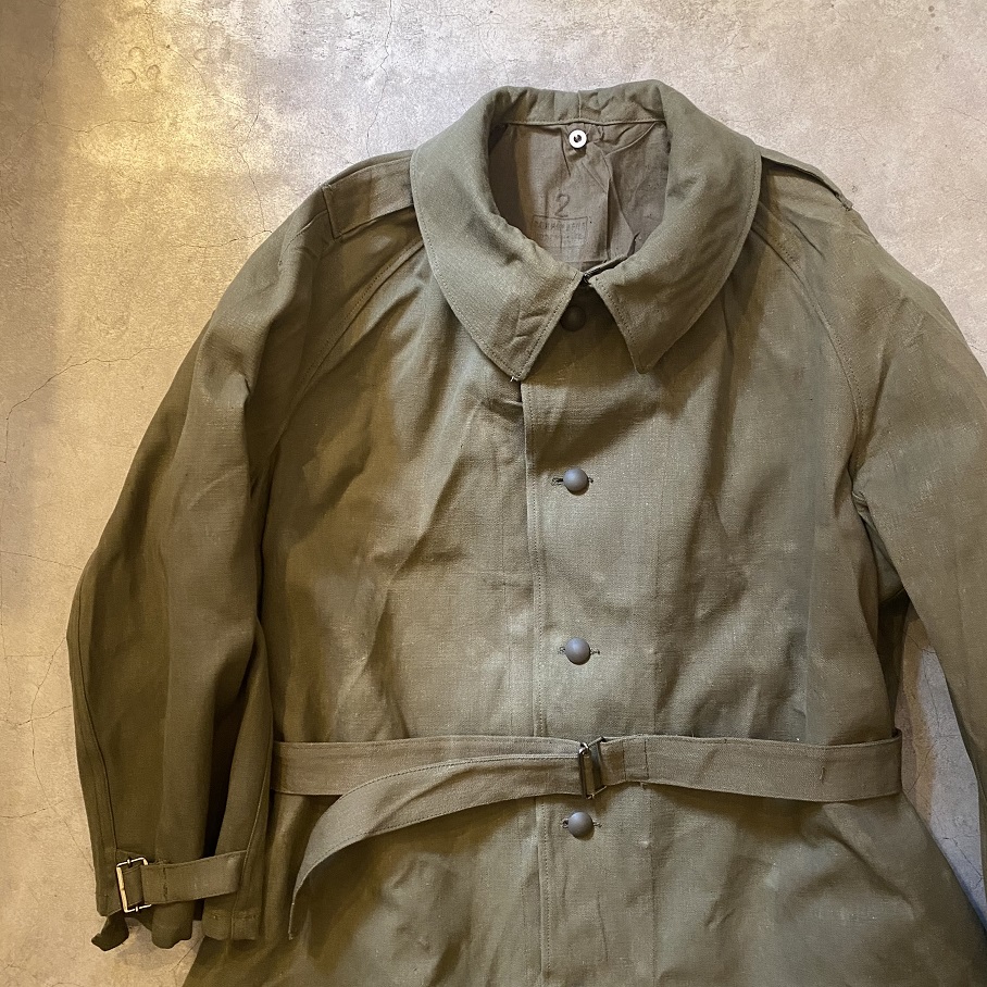N.O.S. 1940's FRENCH MILITARY “MOTORCYCLE COAT” | SIGNAL GARMENTS